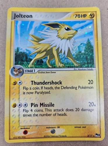 Jolteon holo rare - 3/17, pop