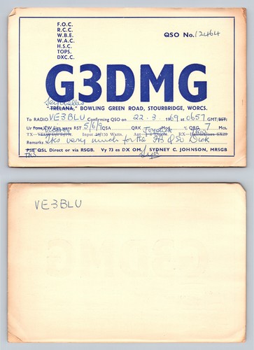 Ham radio qsl qso postcard - qso,